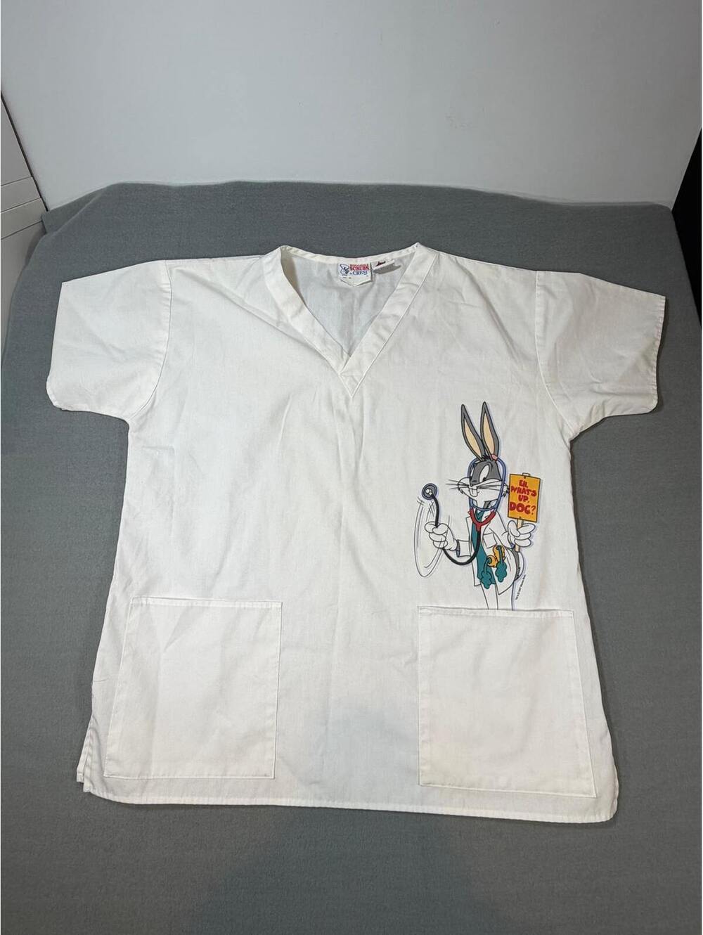 Vintage 1997 Looney Tunes Bugs Bunny Doc Scrub Top - Unisex